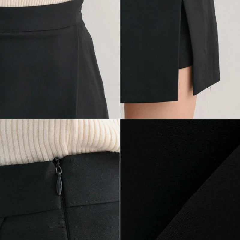 Shorts Women Asymmetrical Casual Solid Fashion High Waist Ulzzang Chic Stylish Skinny Sexy Side-slit Tender Ladies Elegant New