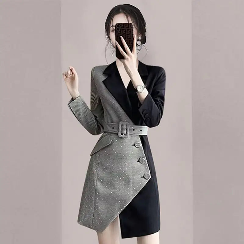 Women's Fashion Two-Piece Suit Skirt Dress