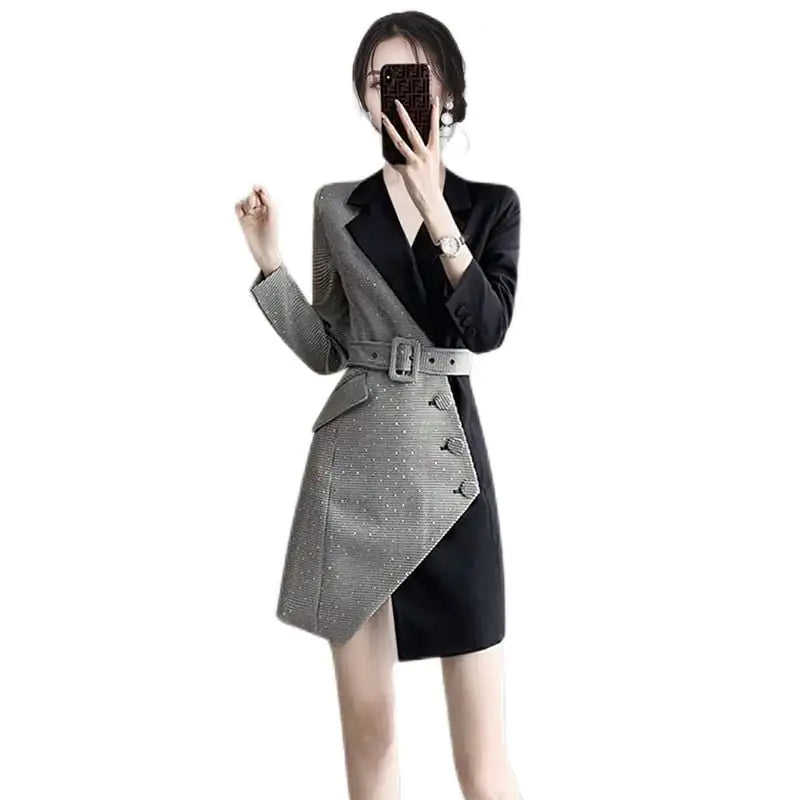 Women's Fashion Two-Piece Suit Skirt Dress