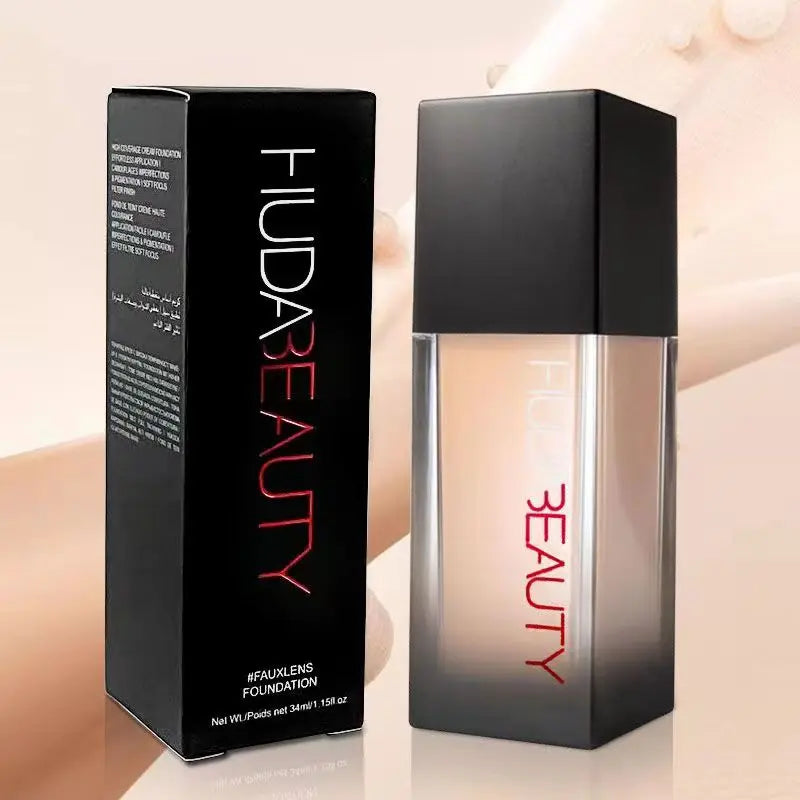 34ml Flawless HUDA 9 Color Foundation Matte Concealer Nourishing Long-Lasting Facial Base Makeup Conceale Breathable Cosmetic