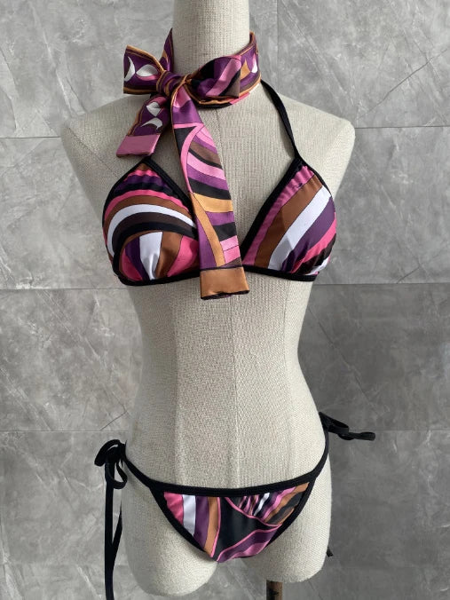 Italian Fashion Design Women's Bikini Set Designer Brand Swimwear Sexy Women's One-piece Suits