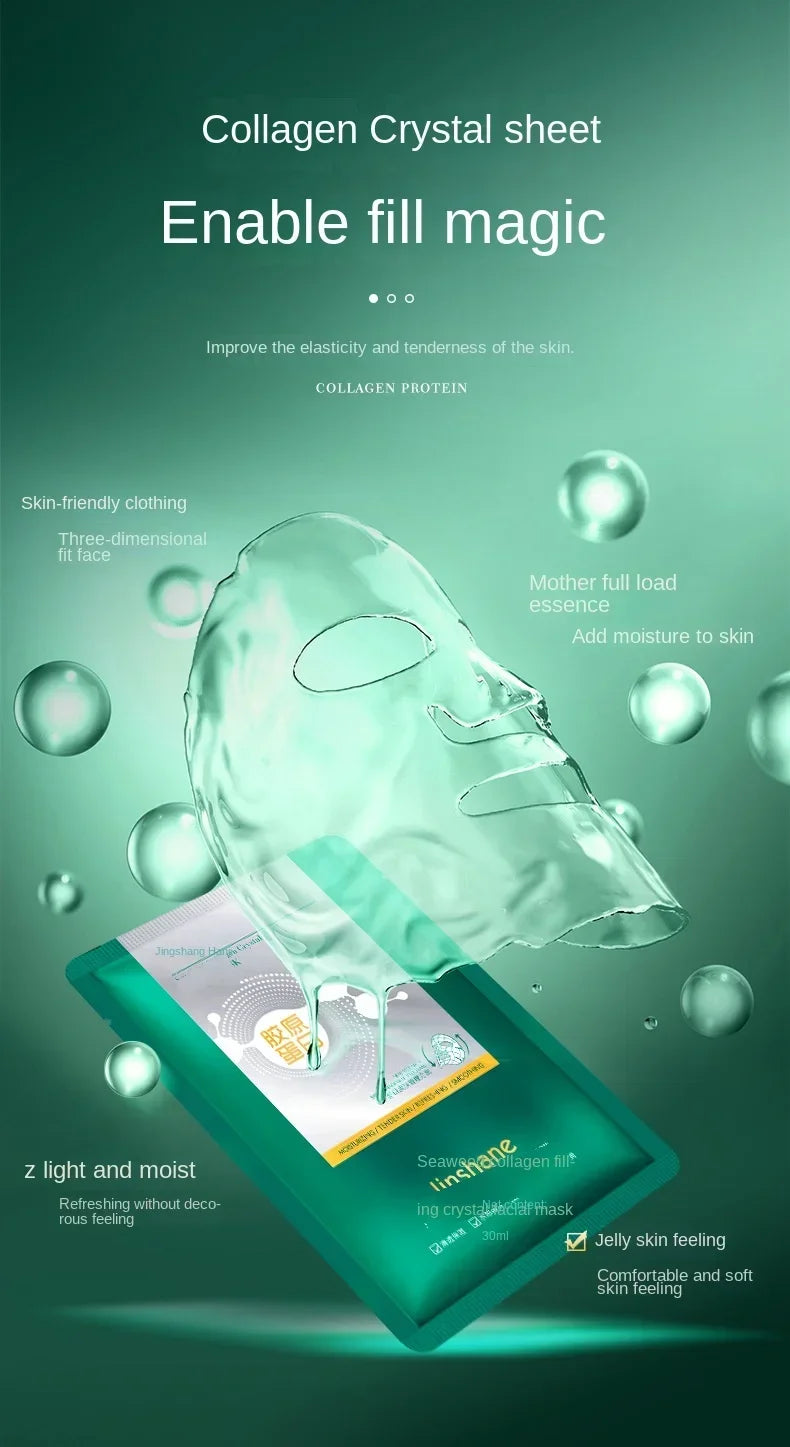 Tiktok Hot Sale Seaweed Collagen Filling Crystal Mask Replenishing Fruit Jelly Skin Transparent Mask Skin Care Masque