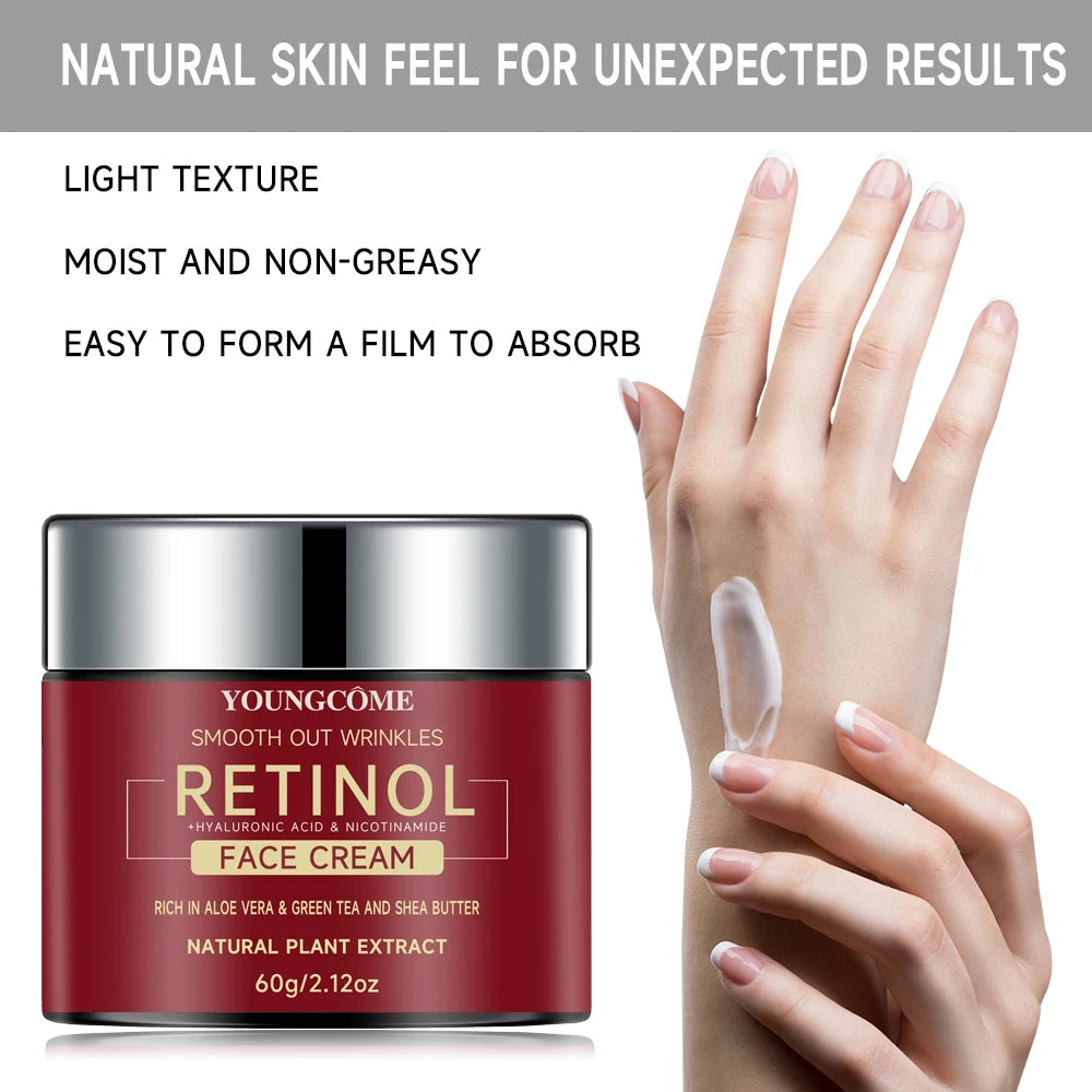 60g Retinol Lifting Firming Cream Repairing Moisturizing Nourishing Cream Brightening Skin Facial Cream Anti-Aging Face Skin