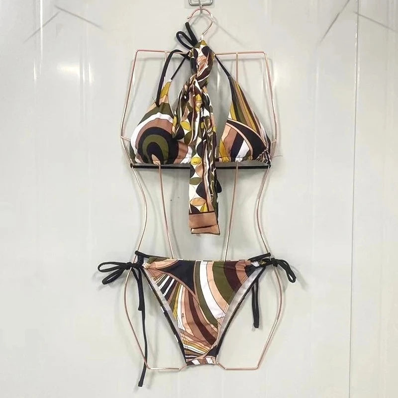 Italian Fashion Design Women's Bikini Set Designer Brand Swimwear Sexy Women's One-piece Suits