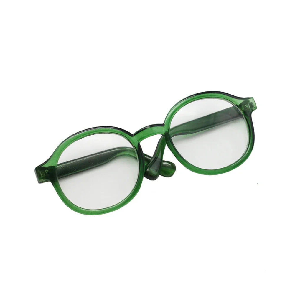 Labubu 6.5cm Transparent Plastic Glasses for 1/8 1/6 1/3 1/4 BJD for Labubu MSD Plush for EXO Doll Sunglasses
