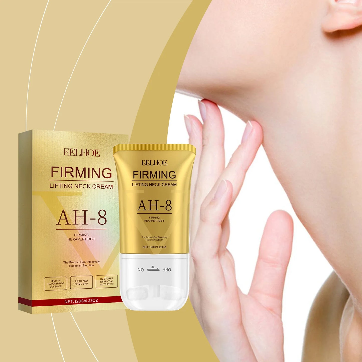 EELHOE Neck Firming Cream Neck Wrinkles Remover Crepey Skin Repair Treatment Nourishing Hyaluronic Acid Tighten Lift Neck Cream