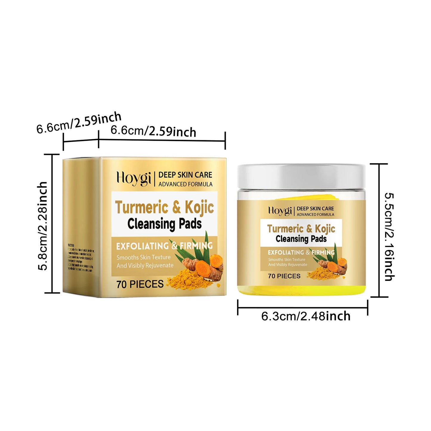 Turmeric Kojic Acid Cleansing Pad Gently Exfoliates Deeply Cleanses Skin Whitens And Lightens Spots Maintains Water Oil Balance