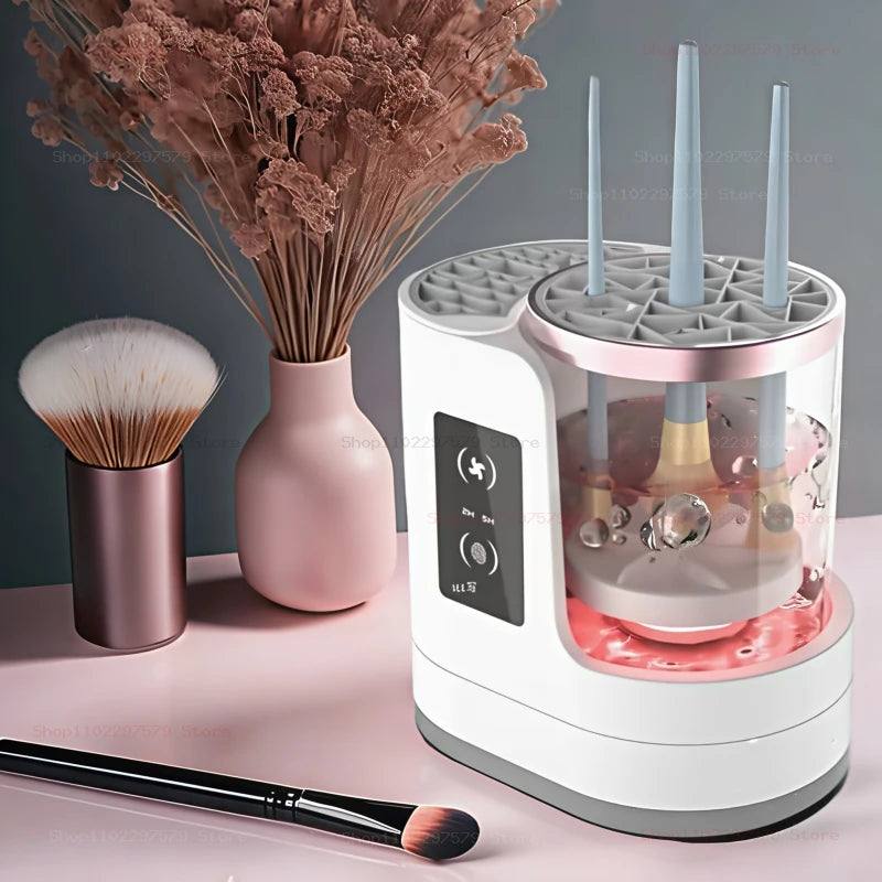 Electric Makeup Brush Cleaning Machine Dryer USB Charging For Beauty Makeup Brush Kit Eye Shadow Brush Blush Brush Storage Rack.
