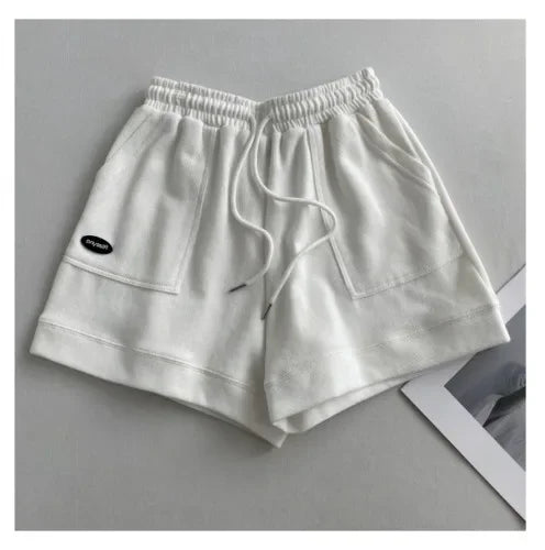 2025 Women's Comfortable Loose Wide-legged Drawstring A Pants Slim Waist Slim Fit Casual Home Versatile Sports Shorts