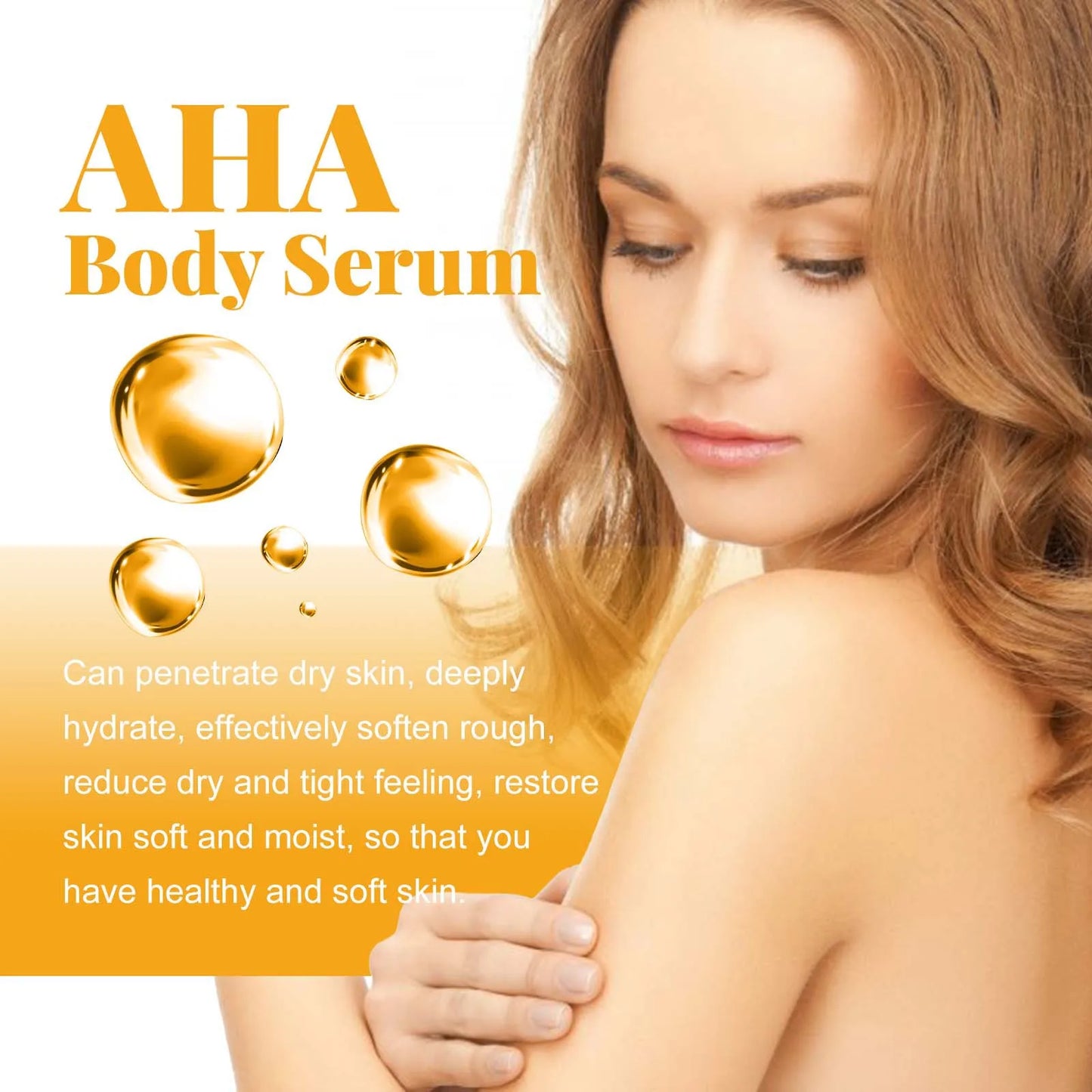 AHA Body Whitening Serum Moisturizing Spots Eraser Corrector Shrink Pore Repair Lighten Body Face Skin Care Hydrating Face Serum