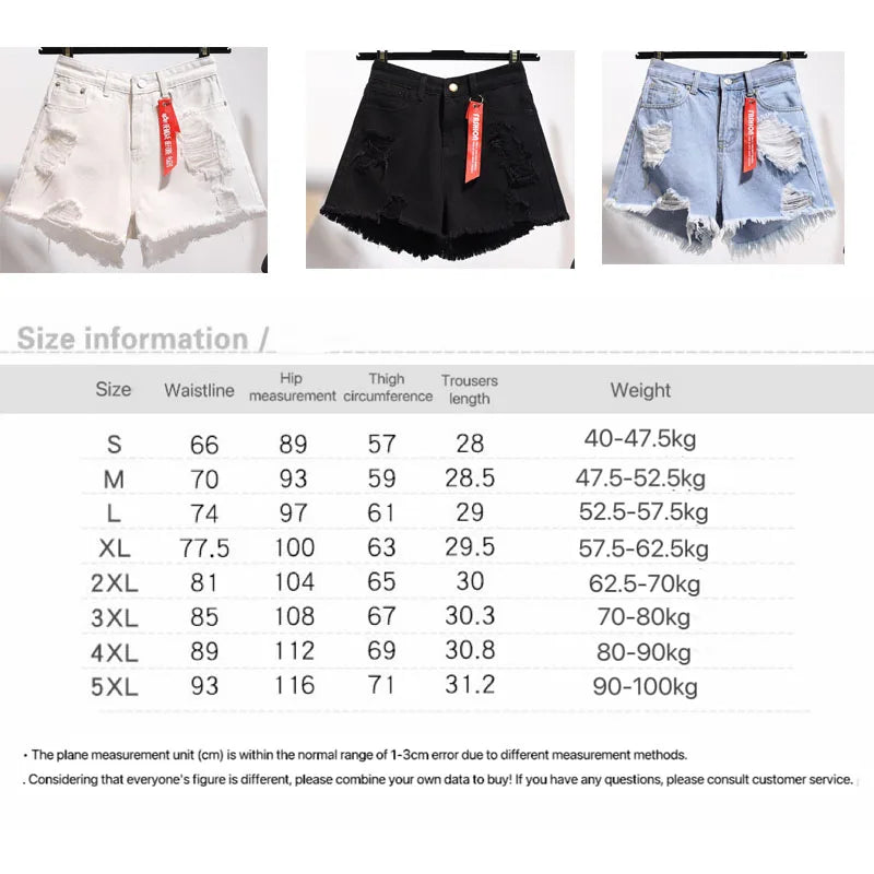 1pcs Summer Women Denim Shorts Fashion Casual High Waist Jeans Female Pocket Tassel Hot Pants Lady Streetwear Short Trousers