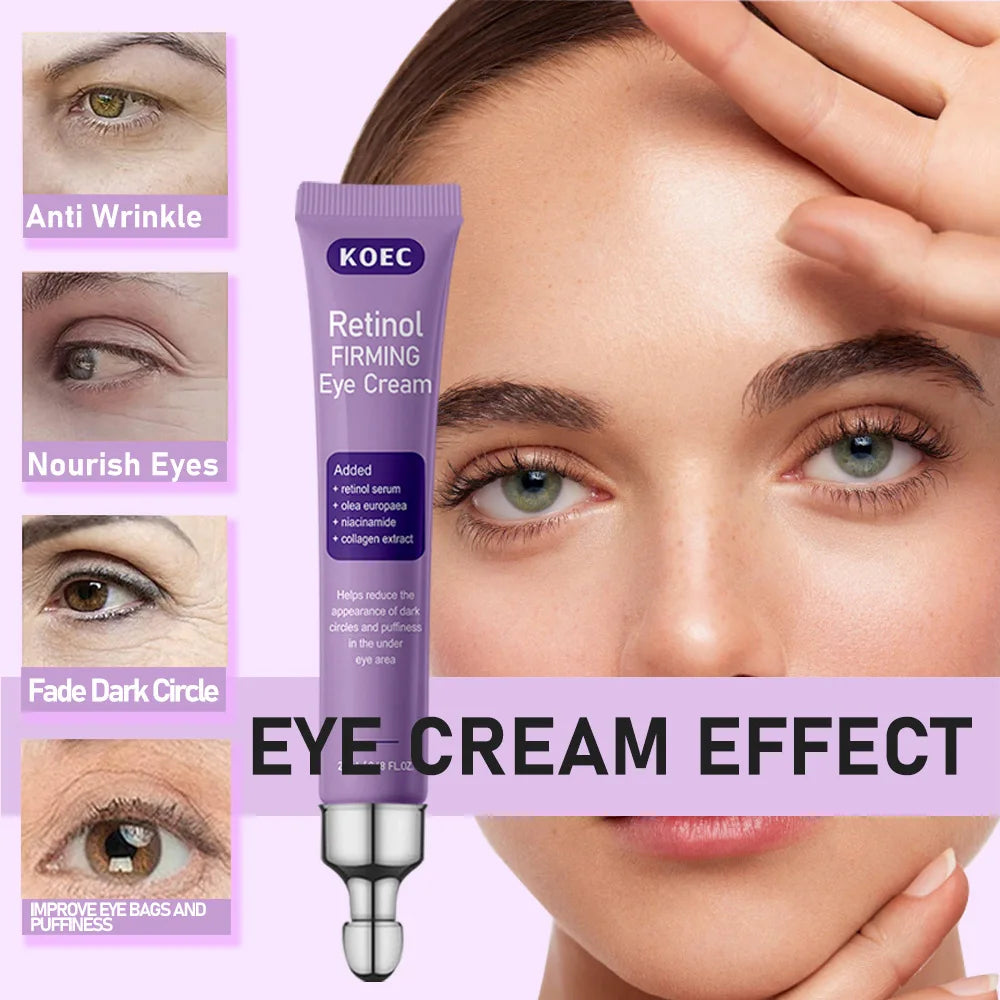 1 Retinol Collagen Eye Cream Anti Aging, Firming Under Eye Cream for Puffiness and Bags Under Eyes for Wrinkles and Dark Circles