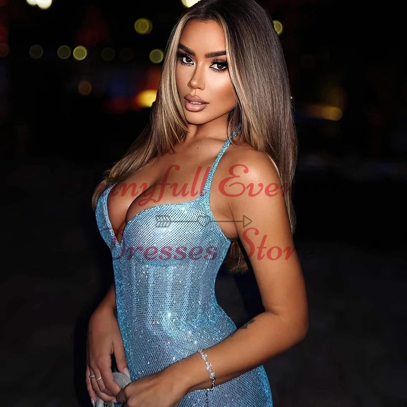 Thinyfull Sexy Mermaid Prom Evening Dresses Sweetheart Backless Glitter Night Party Dress Formal Cocktail Prom Gowns Customized