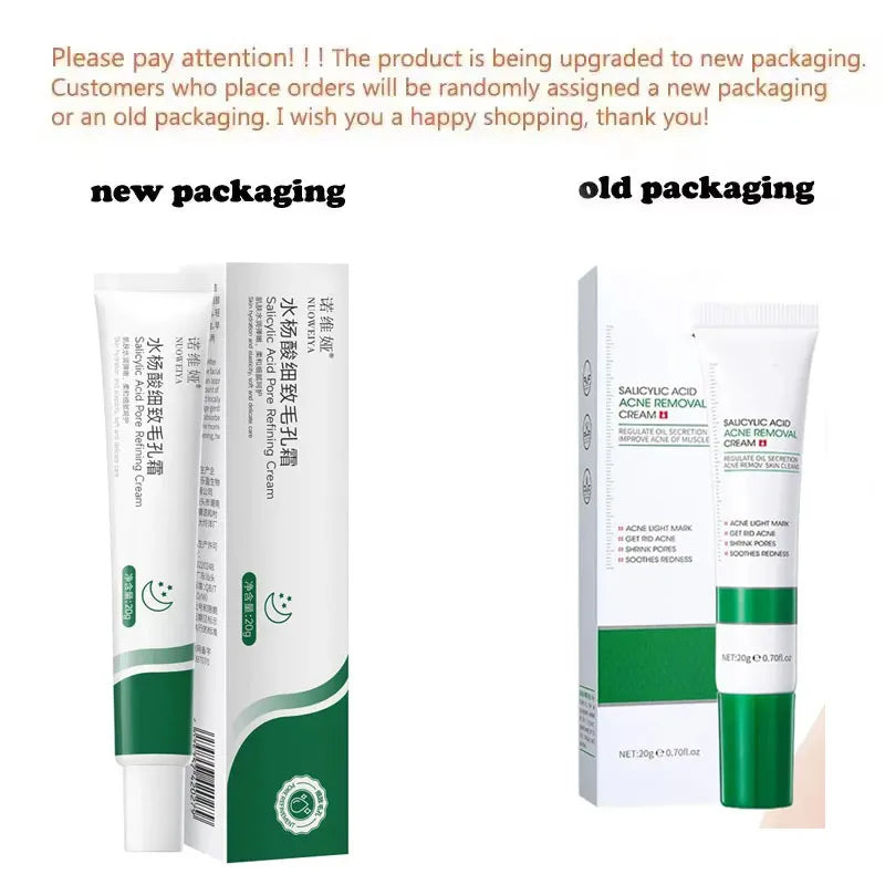 20g Salicylic Acid Shrink Pore Cream Elimination Large Pores Remove Blackehead Face Smooth Repairing Skin Care Product