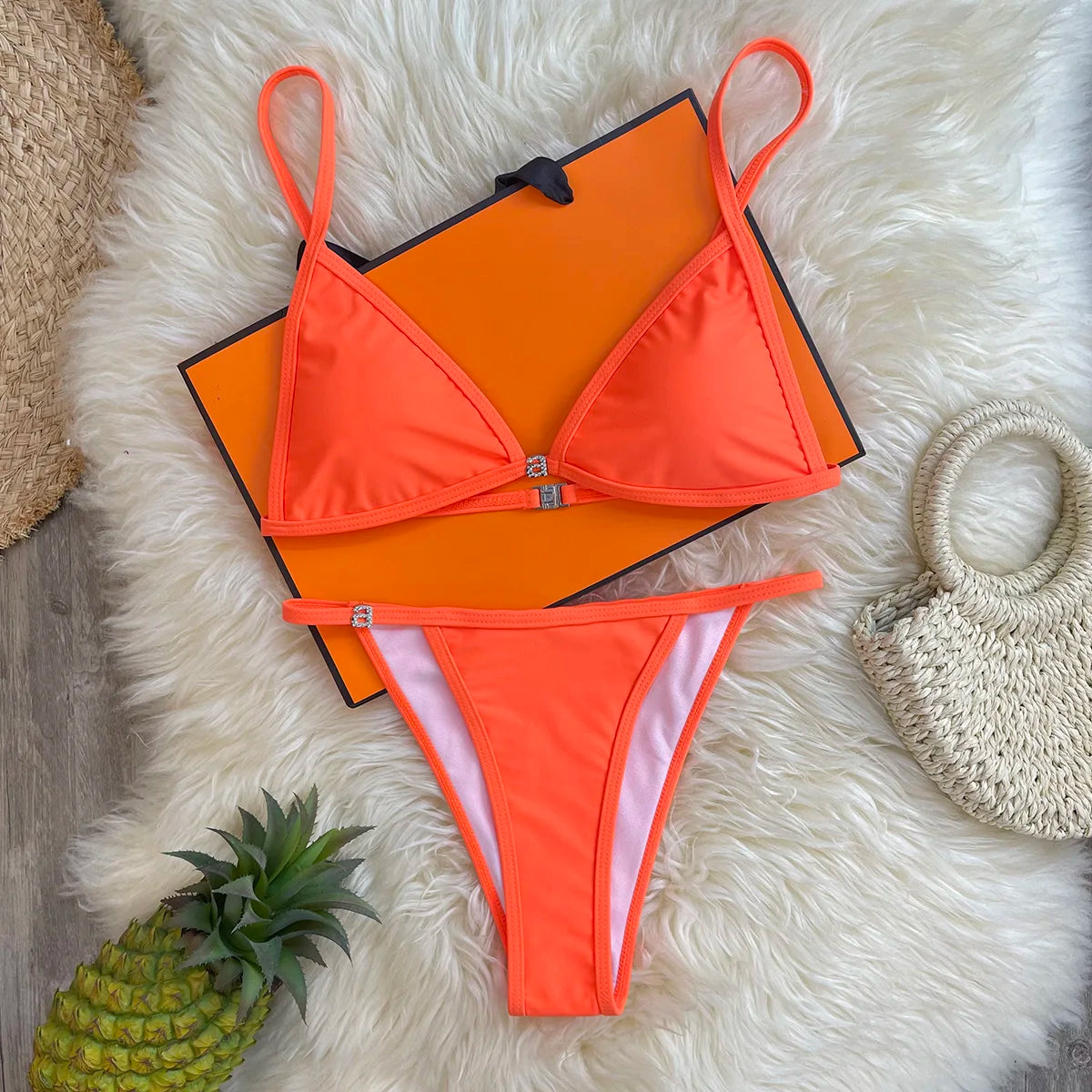 Melphieer Lady's Diamond 2 Piece Bikini Set Summer Style Crystal Glitter Bikinis Women 2025 Swimsuit New Beach Pool Club Outfits