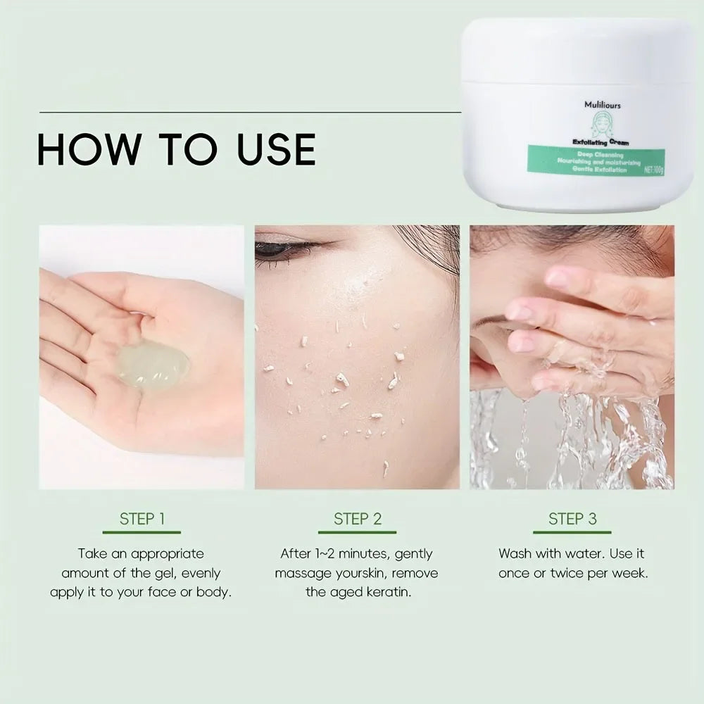 Muliliours Gentle Exfoliating Peeling Gel Facial Scrub Moisturizing Nourishing Repair Scrubs Face Cream Beauty Skin Care