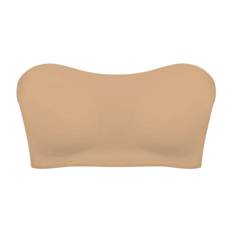 FallSweet Women's Seamless Strapless Bra Backless Slip-proof Invisible One-piece Underwear for Wedding & Party Dresses Lingerie