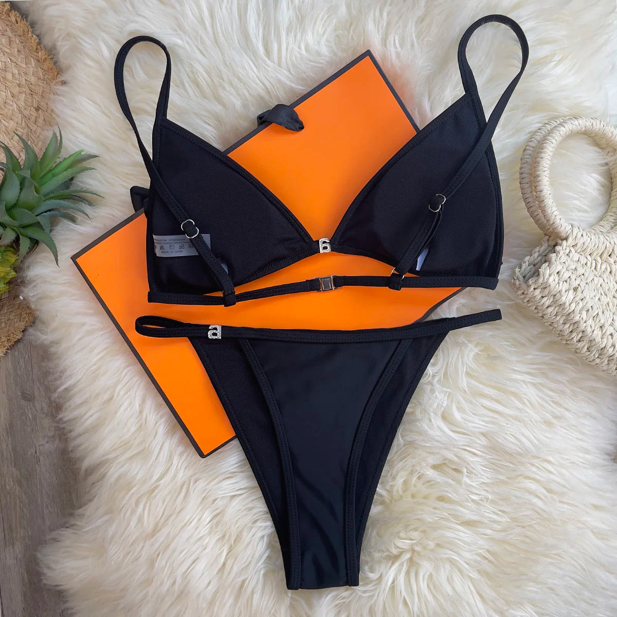 Melphieer Lady's Diamond 2 Piece Bikini Set Summer Style Crystal Glitter Bikinis Women 2025 Swimsuit New Beach Pool Club Outfits