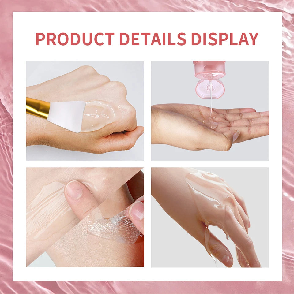 Lakerain Collagen Peeling Night Cream With Brush Tear-off Mask Reduce Fine Lines Deeply Nourish Tighten skin Moisturizing Mask