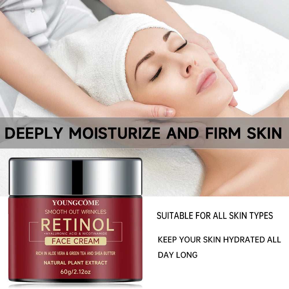 60g Retinol Lifting Firming Cream Repairing Moisturizing Nourishing Cream Brightening Skin Facial Cream Anti-Aging Face Skin