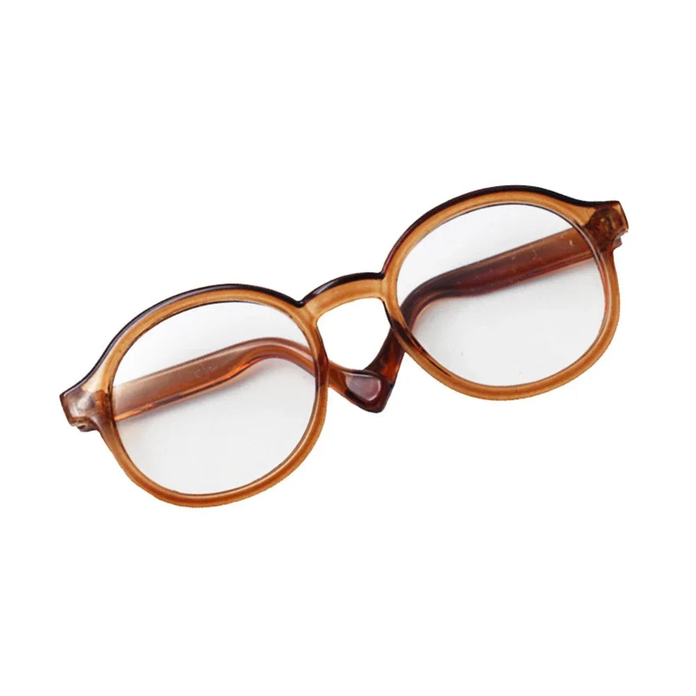 Labubu 6.5cm Transparent Plastic Glasses for 1/8 1/6 1/3 1/4 BJD for Labubu MSD Plush for EXO Doll Sunglasses