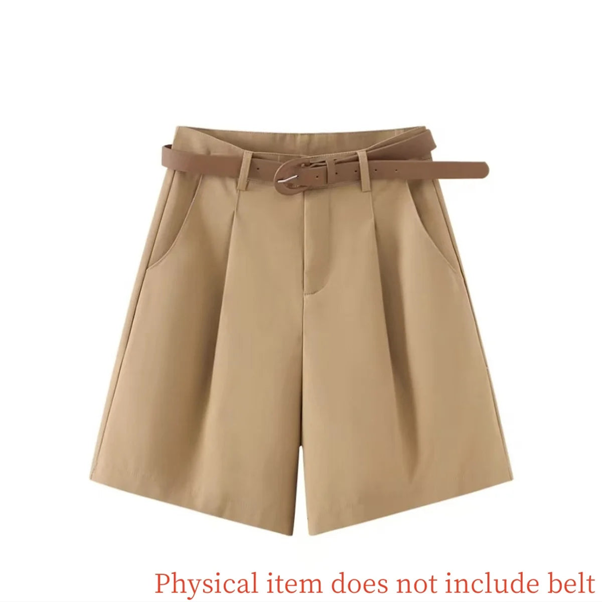 Summer Wide Leg Shorts For Women Fashion Solid A Line Office Lady Classic Short Pant Korean High Waist Suit Shorts Casual Zipper