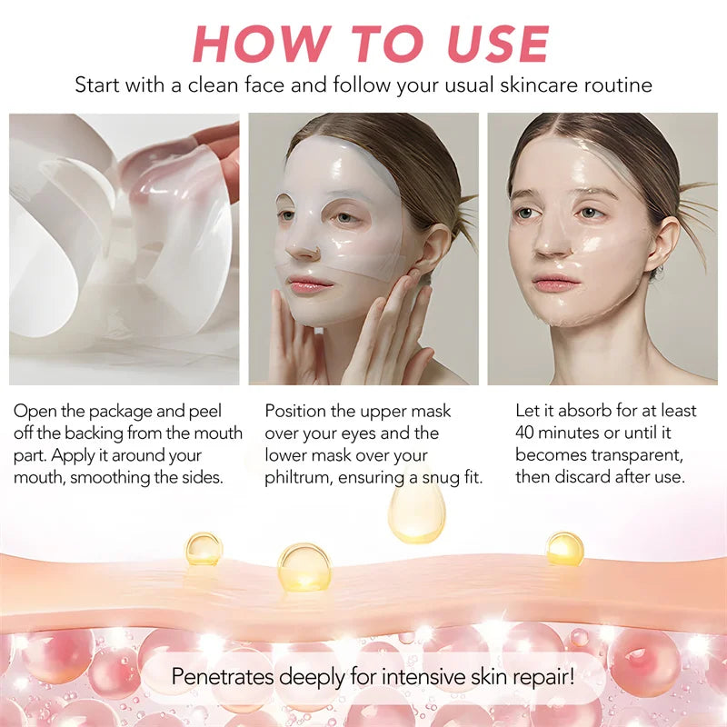 Firming Fine Lines Bio-Collagen Face Mask Patch Anti-Aging Lifting Sagging Facial Skin Deep Nourishment Korea Face Care Products