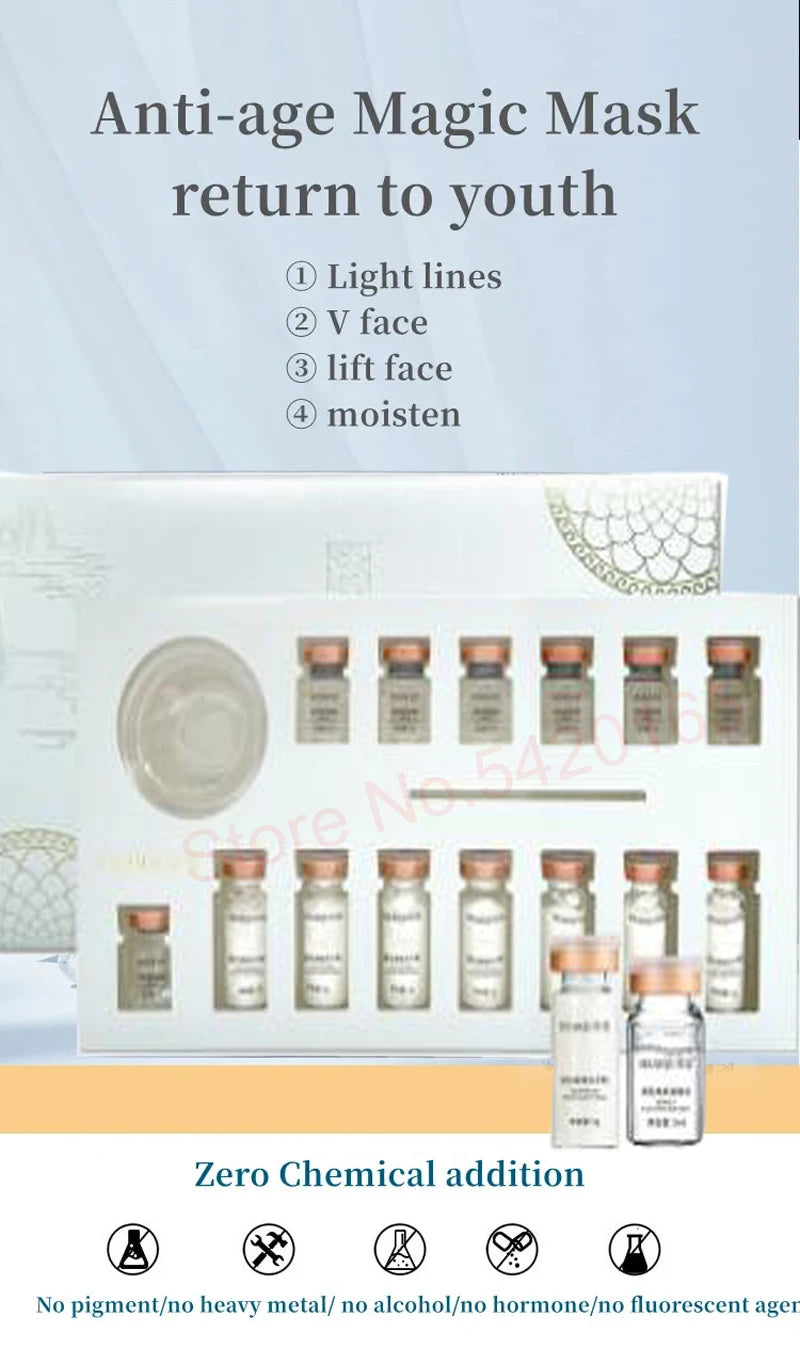 Korean Collagen Hyaluronic Acid Face Mask Repair Firming Lifting Improve Fine Lines Brighten Moisturiz Peptide Essence Skin Care