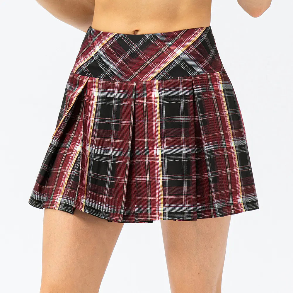 Pleated Two-Piece Fake Yoga Skirt Pants