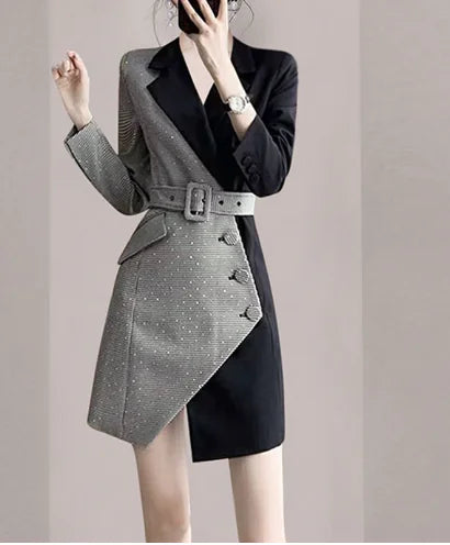 Women's Fashion Two-Piece Suit Skirt Dress