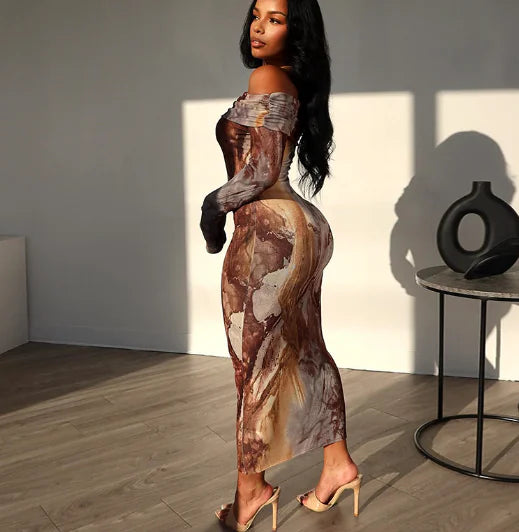 Yarn Print Chic Two-Piece Casual Bodysuit