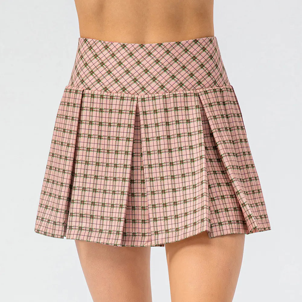Pleated Two-Piece Fake Yoga Skirt Pants