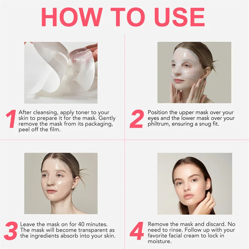 Firming Fine Lines Bio-Collagen Face Mask Patch Anti-Aging Lifting Sagging Facial Skin Deep Nourishment Korea Face Care Products