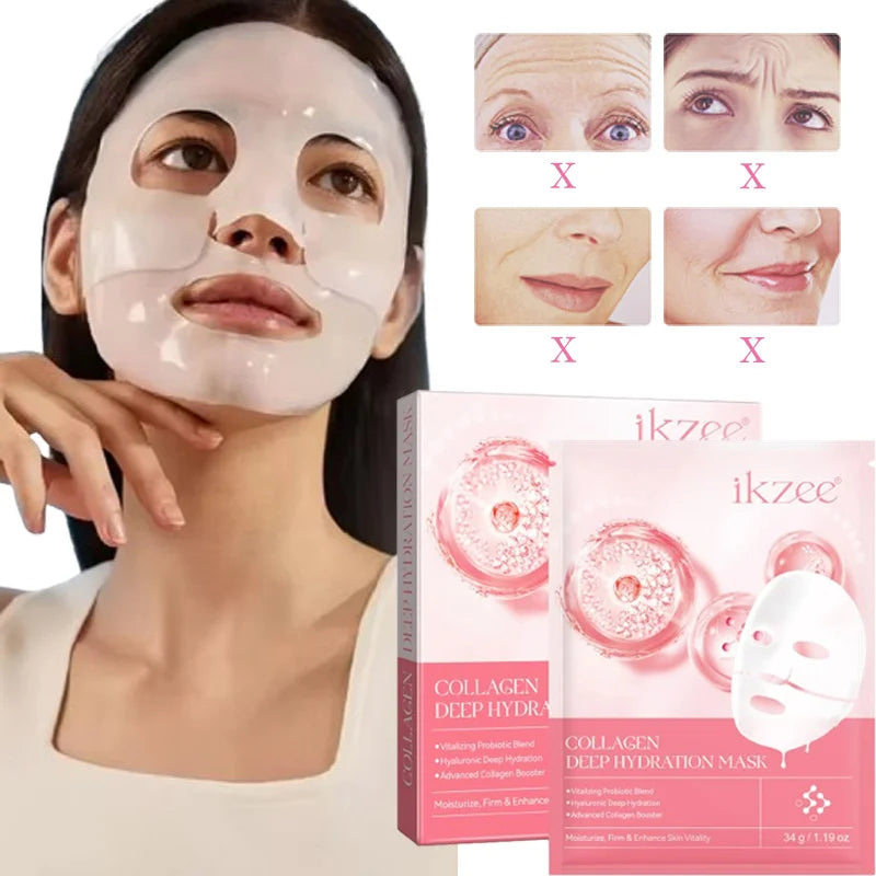 Firming Fine Lines Bio-Collagen Face Mask Patch Anti-Aging Lifting Sagging Facial Skin Deep Nourishment Korea Face Care Products