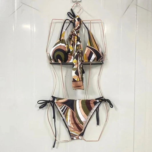 Italian Fashion Design Women's Bikini Set Designer Brand Swimwear Sexy Women's One-piece Suits