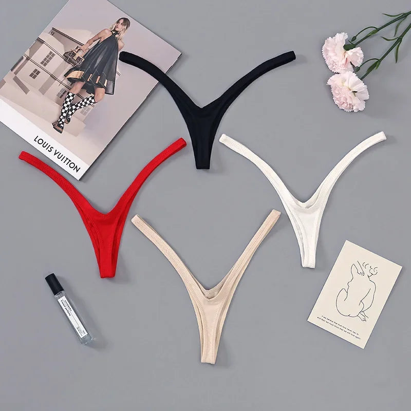 Women Sexy Low Waist Women Deep V Thong Breathable NewStyle  Secret Clothes Brazilian Underwear Soft Thin Straps Women's Panties