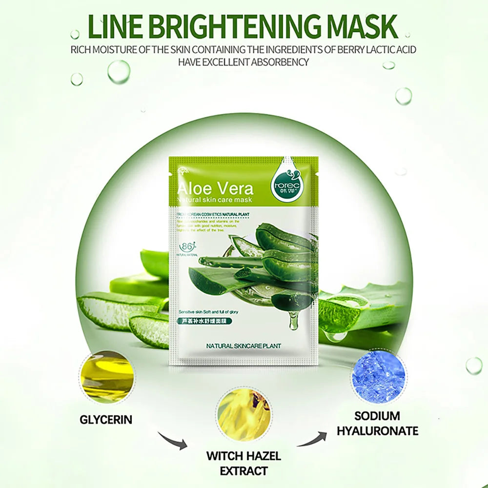 Face Care Set Oil Control Cleansing Mousse Aloe Vera Gel Smooth Moisturizing Spray Improve Dryness Repairing Skin Care Kit