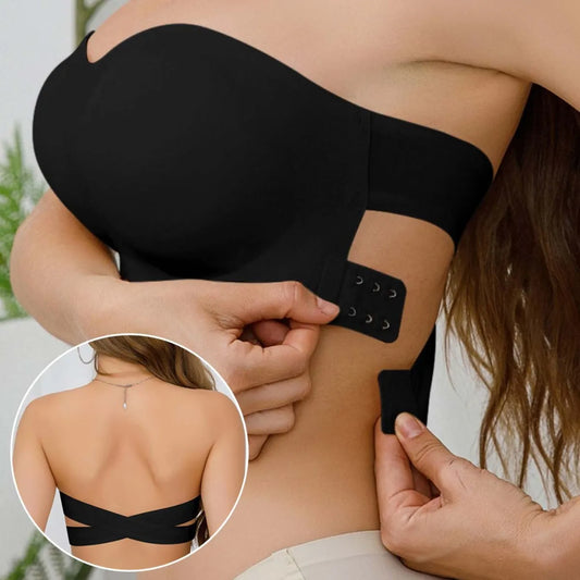 FallSweet Women's Seamless Strapless Bra Backless Slip-proof Invisible One-piece Underwear for Wedding & Party Dresses Lingerie