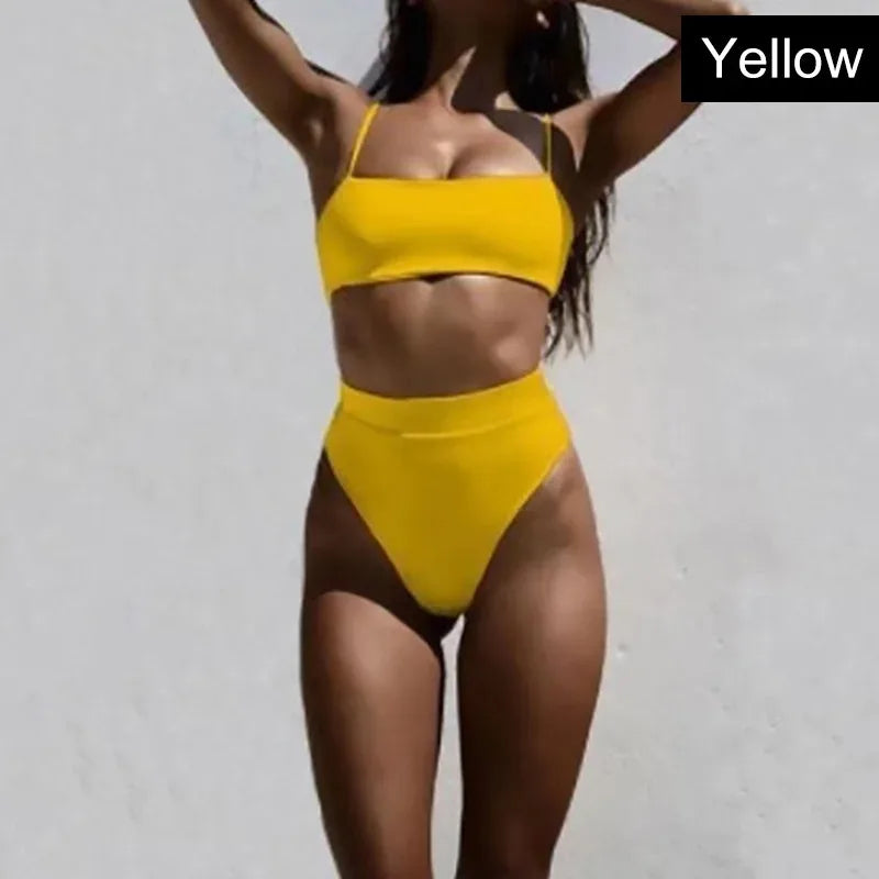 Solid Colour High Waist Split Sexy Bikini,Summer Beach Skirt,Women's Swimwear,Beach Thong,Two Piece,Sexy Backless Swimwear,bijin