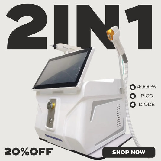 Portable diode laser picosecond laser 2 in 1 808 diode laser hair removal and tattoo removal multifunctional beauty instrument