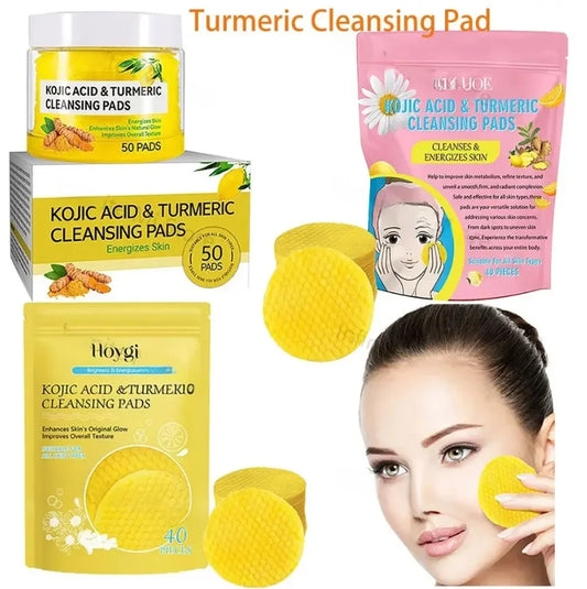 Turmeric Kojic Acid Cleansing Pad Gently Exfoliates Deeply Cleanses Skin Whitens And Lightens Spots Maintains Water Oil Balance