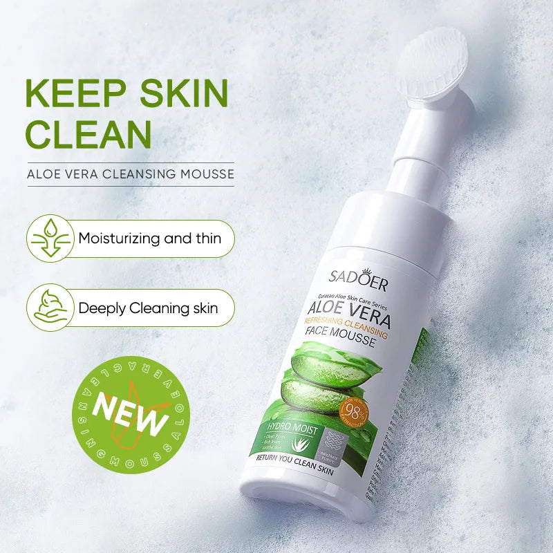 Face Care Set Oil Control Cleansing Mousse Aloe Vera Gel Smooth Moisturizing Spray Improve Dryness Repairing Skin Care Kit