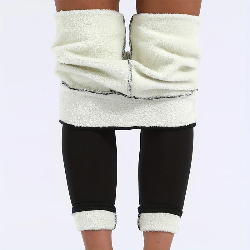 Women Lamb Fleece Legging Seamless High Waist Thick Thermal Legging Fashion Winter Warm Female Tights Insulated Pantalon Pants