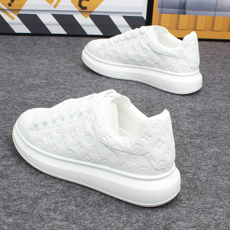 Couple's Little White Shoes Men's New Shoes Trendy Shoes Board Shoes Black Shoes Casual White Soft soled Shoes
