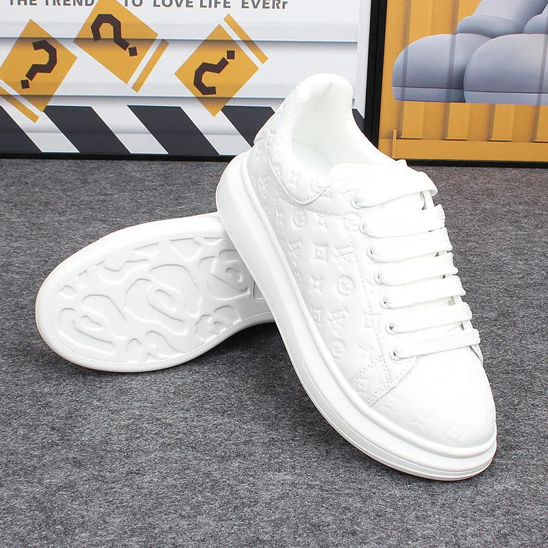 Couple's Little White Shoes Men's New Shoes Trendy Shoes Board Shoes Black Shoes Casual White Soft soled Shoes