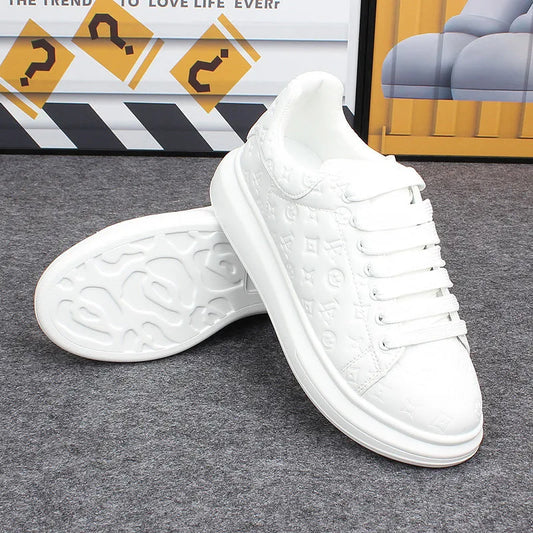 Couple's Little White Shoes Men's New Shoes Trendy Shoes Board Shoes Black Shoes Casual White Soft soled Shoes