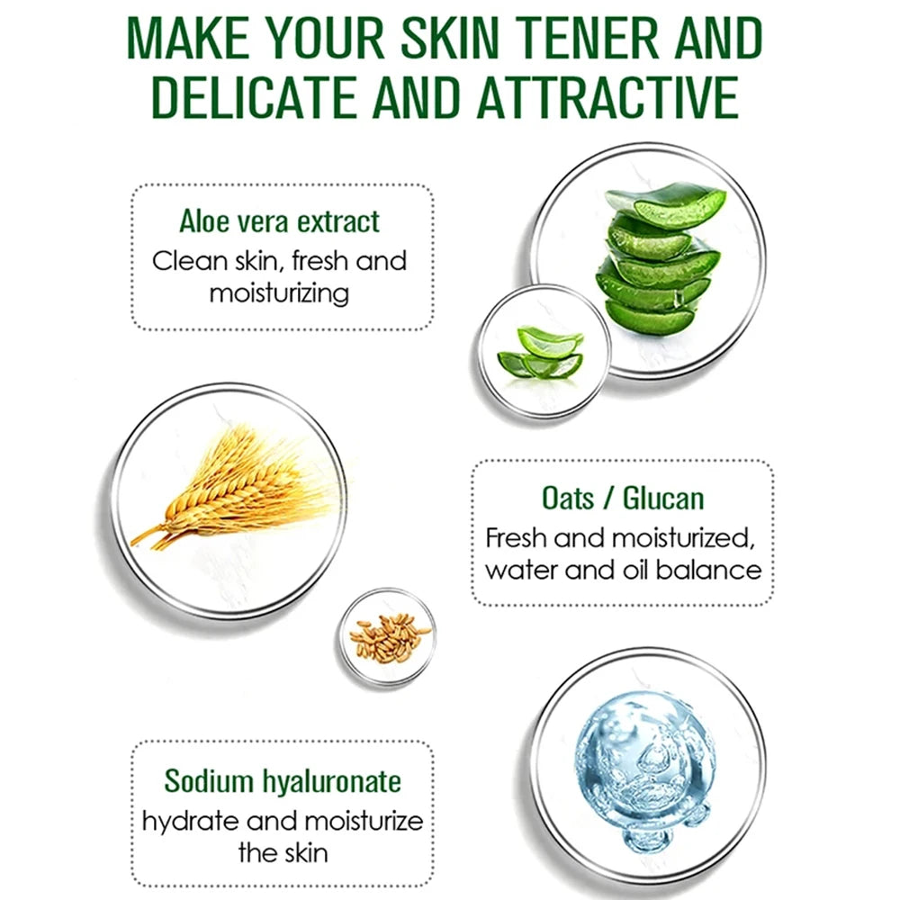 Face Care Set Oil Control Cleansing Mousse Aloe Vera Gel Smooth Moisturizing Spray Improve Dryness Repairing Skin Care Kit
