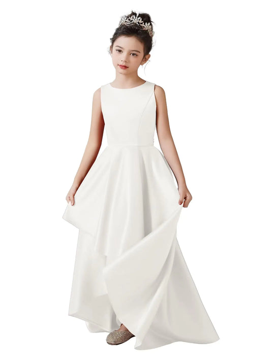 Teen Girls White Dress Birthday Party Dress Size 8-10 Ivory Pageant Dress Girls Special Occasion Dress Prom Homecoming Dress