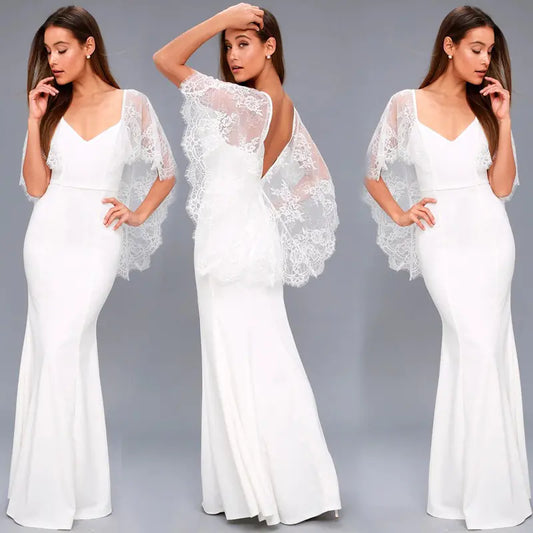 Lace Shawl Dress - Elegant Lace Dress Outfit